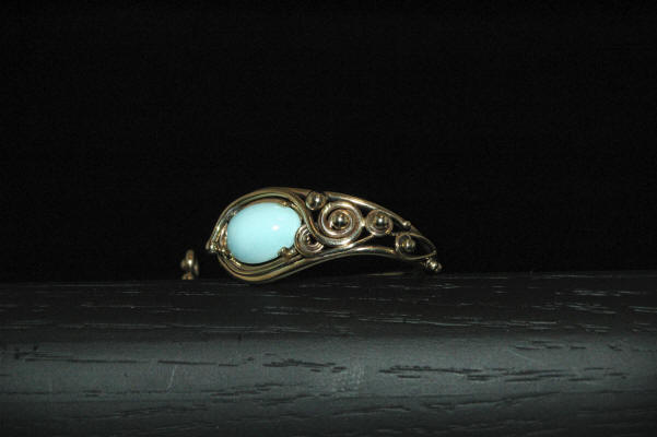 14kt Bracelet set with Turquoise